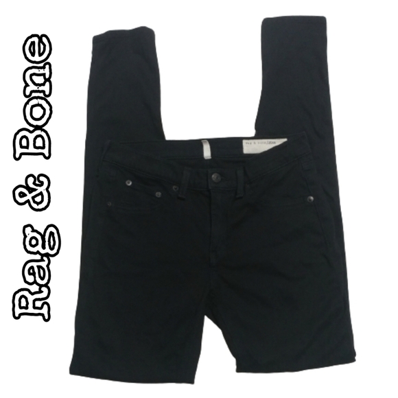 Rag & Bone | The Plush Legging Jean in Black - Picture 4 of 14